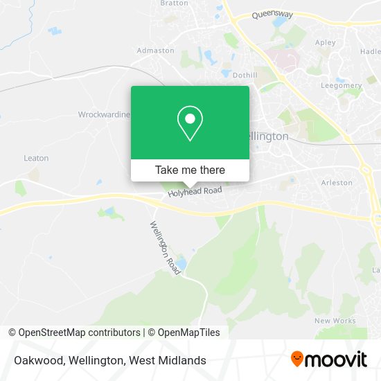 Map Of Wellington Telford How To Get To Oakwood, Wellington In Telford By Bus Or Train?