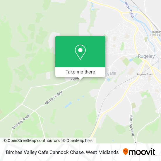 Birches Valley Cafe Cannock Chase map