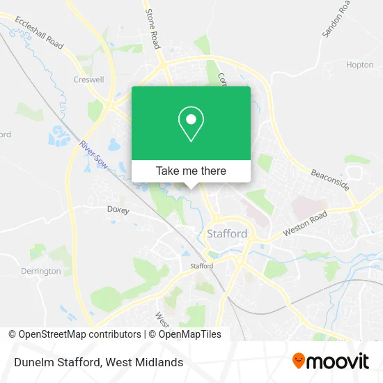 Dunelm Stafford map