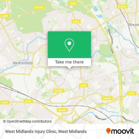 West Midlands Injury Clinic map