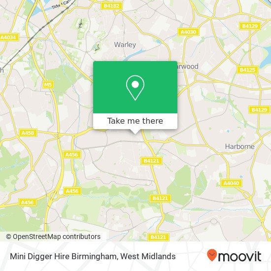 Mini Digger Hire Birmingham, 91 Quinton Lane Quinton Birmingham B32 2TT map