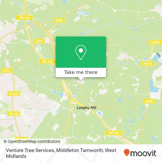 Venture Tree Services, Middleton Tamworth map