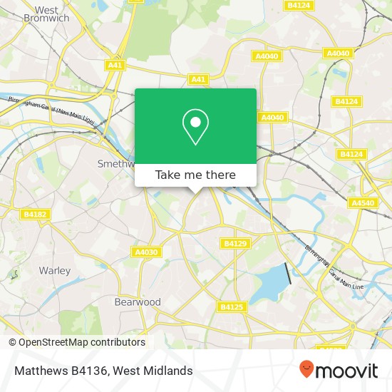 Matthews B4136, Smethwick Smethwick map