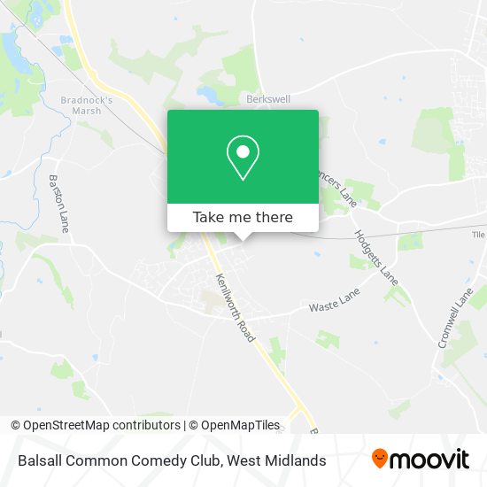 Balsall Common Comedy Club map