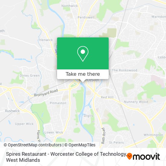 Spires Restaurant - Worcester College of Technology map