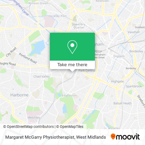 Margaret McGarry Physiotherapist map