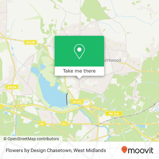Flowers by Design Chasetown, Chasetown Burntwood map