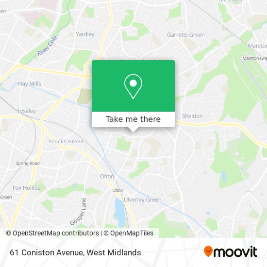 61 Coniston Avenue map