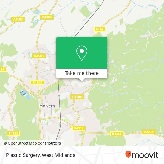 Plastic Surgery, Great Malvern Great Malvern map