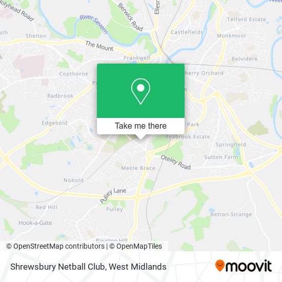 Shrewsbury Netball Club map