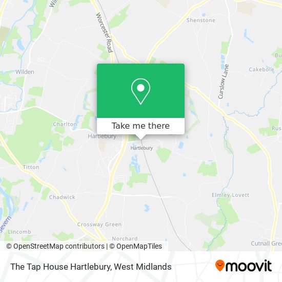 The Tap House Hartlebury map