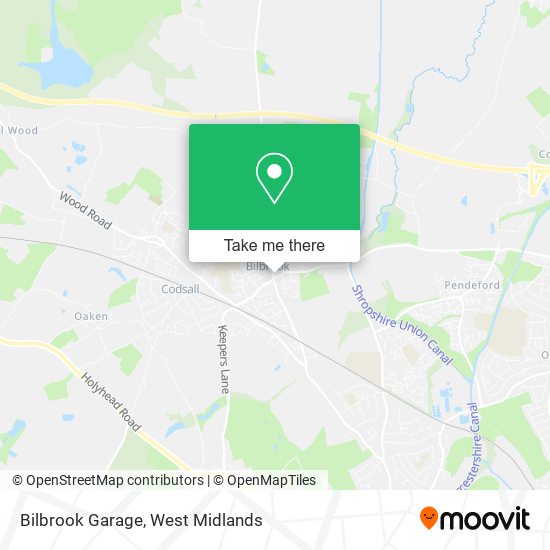 Bilbrook Garage map