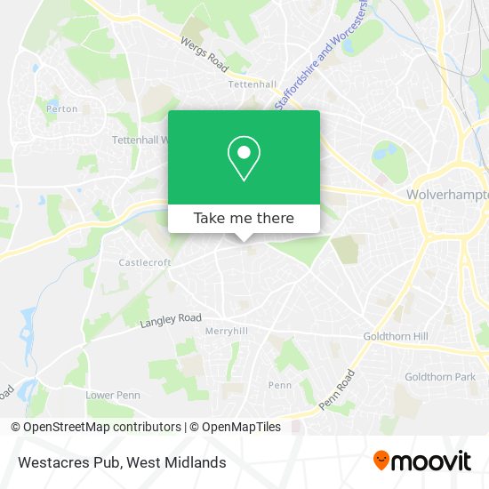 Westacres Pub map