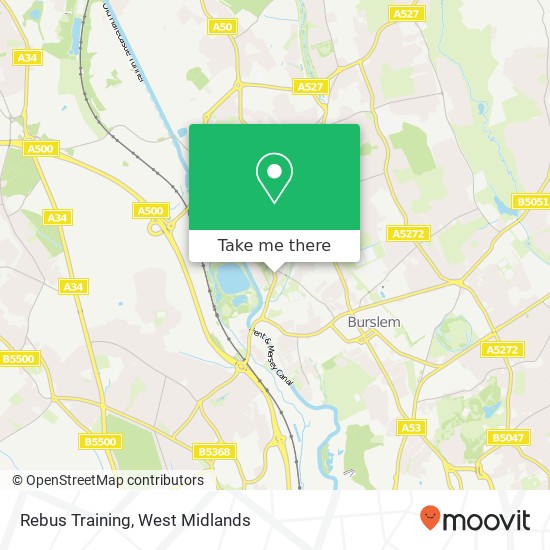 Rebus Training, A5271 Stoke-on-Trent Stoke-on-Trent ST6 4 map