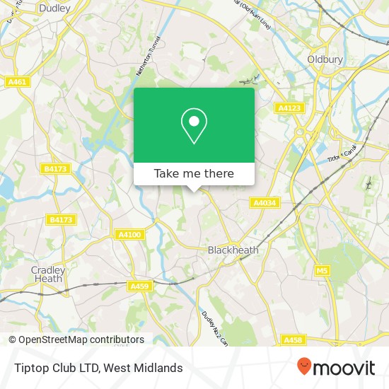 Tiptop Club LTD, Rowley Regis Rowley Regis map