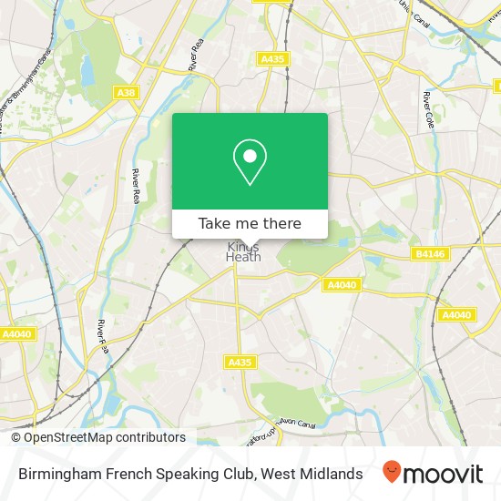 Birmingham French Speaking Club, Heathfield Road Moseley Birmingham B14 7DB map