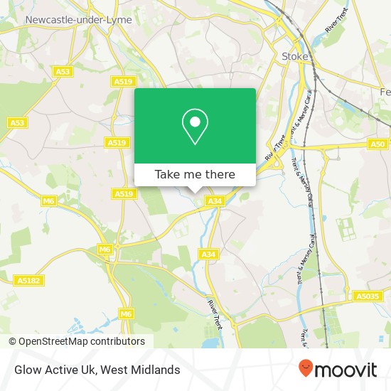 Glow Active Uk, Rose Tree Avenue Trent Vale Stoke-on-Trent ST4 6 map