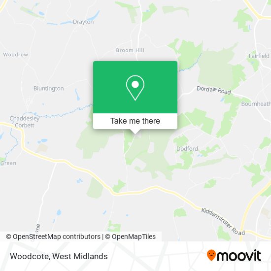 Woodcote, Woodcote Lane Bromsgrove Bromsgrove B61 9 map