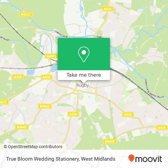 True Bloom Wedding Stationery, Regent Street Rugby Rugby CV21 2 map