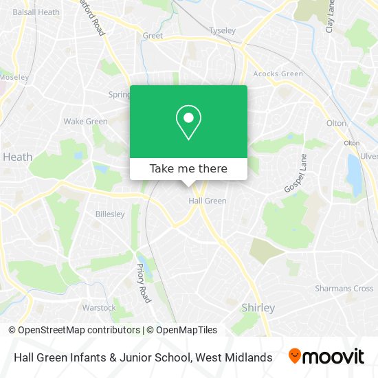 Hall Green Infants & Junior School map