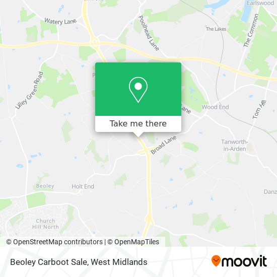 Beoley Carboot Sale map