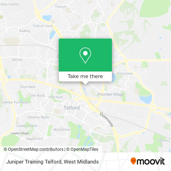 Juniper Training Telford map