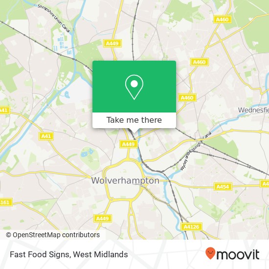 Fast Food Signs, Wolverhampton Wolverhampton map