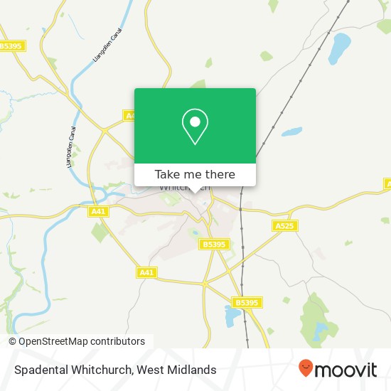 Spadental Whitchurch, 17 Green End Whitchurch Whitchurch SY13 1 map