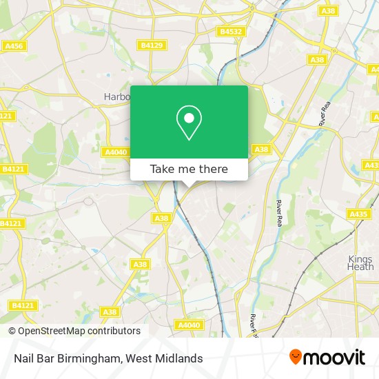 Nail Bar Birmingham map