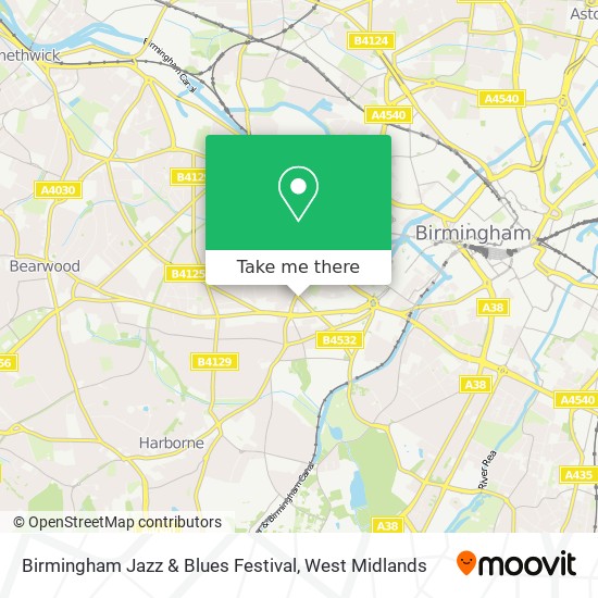 Birmingham Jazz & Blues Festival map