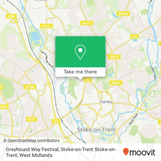 Greyhound Way Festival, Stoke-on-Trent Stoke-on-Trent map