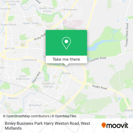 Binley Business Park Harry Weston Road map