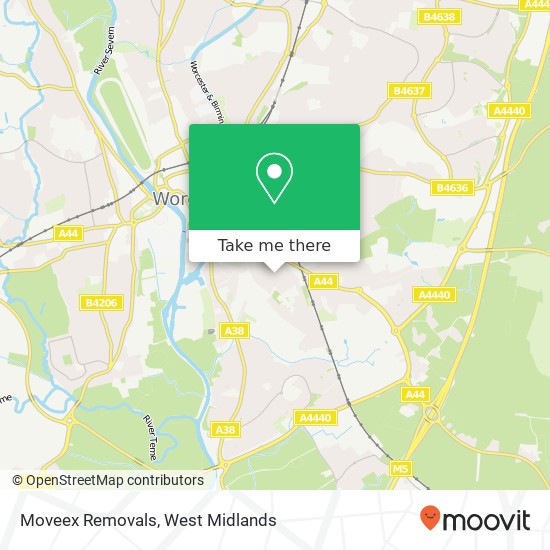 Moveex Removals, Sebright Avenue Worcester Worcester WR5 2HJ map