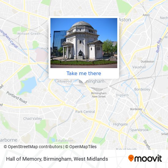 Hall of Memory, Birmingham map