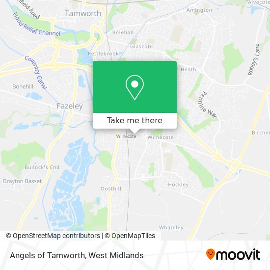 Angels of Tamworth map