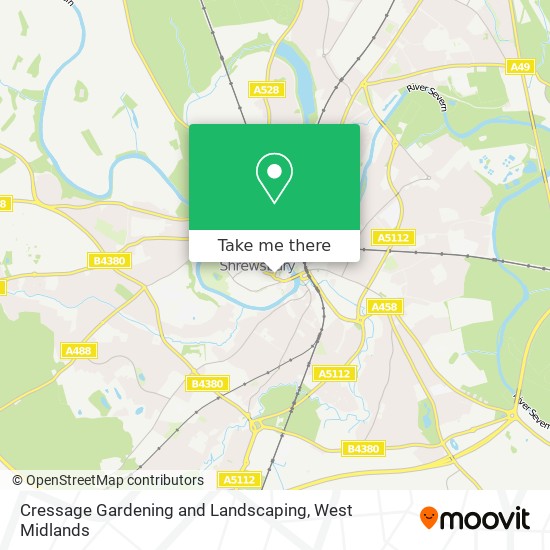 Cressage Gardening and Landscaping map