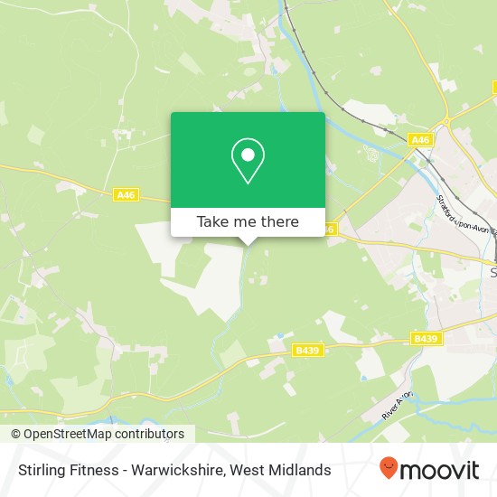 Stirling Fitness - Warwickshire, Stratford upon Avon Stratford upon Avon map