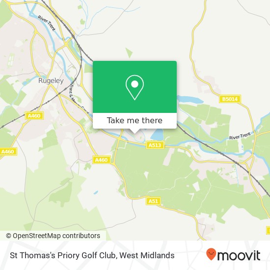 St Thomas's Priory Golf Club, Canon Lane Rugeley Rugeley WS15 1PN map