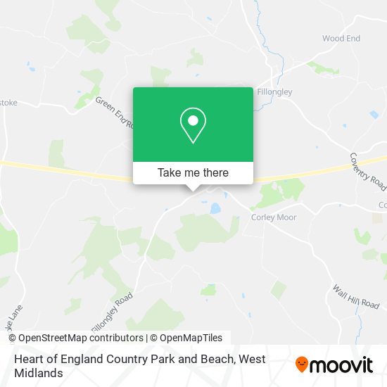 Heart of England Country Park and Beach map