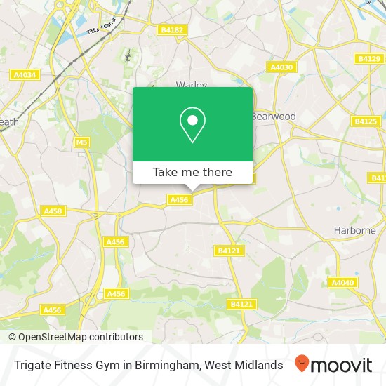 Trigate Fitness Gym in Birmingham, Hagley Road West Quinton Birmingham B68 0PA map