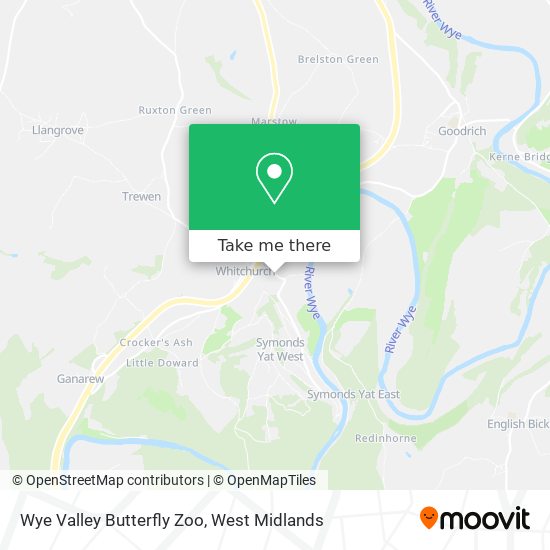 Wye Valley Butterfly Zoo map