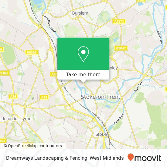 Dreamways Landscaping & Fencing, 3 Kimberley Road Hanley Stoke-on-Trent ST1 4DA map