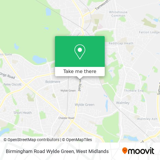 Birmingham Road Wylde Green map