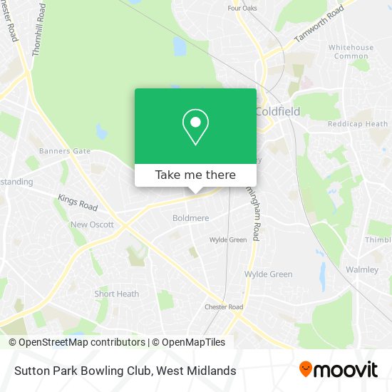 Sutton Park Bowling Club map