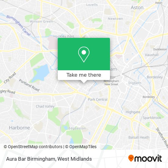 Aura Bar Birmingham map