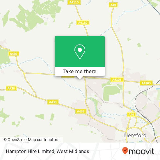 Hampton Hire Limited, Hereford Hereford map