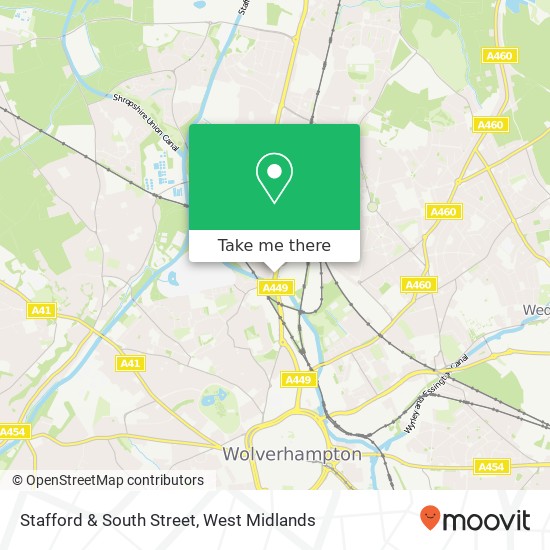 Stafford & South Street, Oxley Wolverhampton map