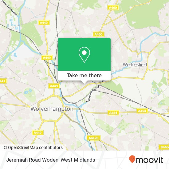 Jeremiah Road Woden, Wolverhampton Wolverhampton map