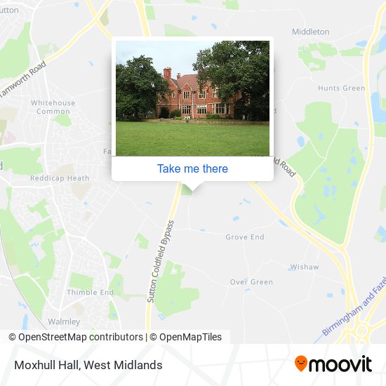 Moxhull Hall map