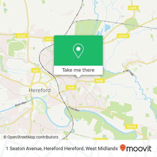 1 Seaton Avenue, Hereford Hereford map